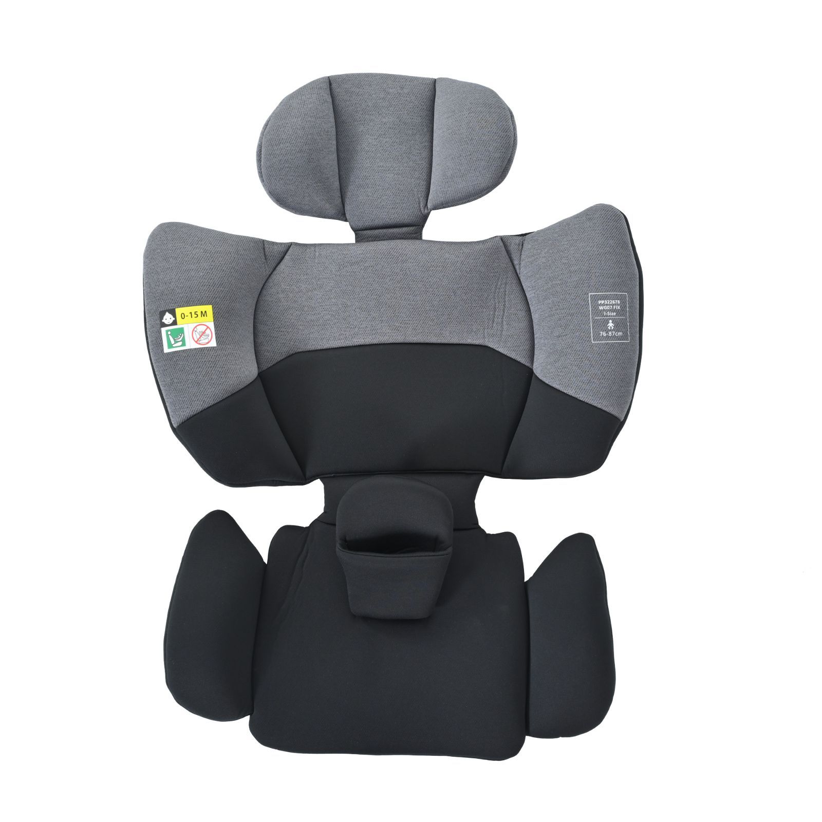 トップテザー】新安全基準R129適合 チャイルドシート ISOFIX 生後15ヶ月～12歳頃 76～150cm ジュニアシート 長く使える 洗える  取付簡単 キッズシート ベビーシート ドリンクホルダー付き 出産祝い【ブラック+グレー】