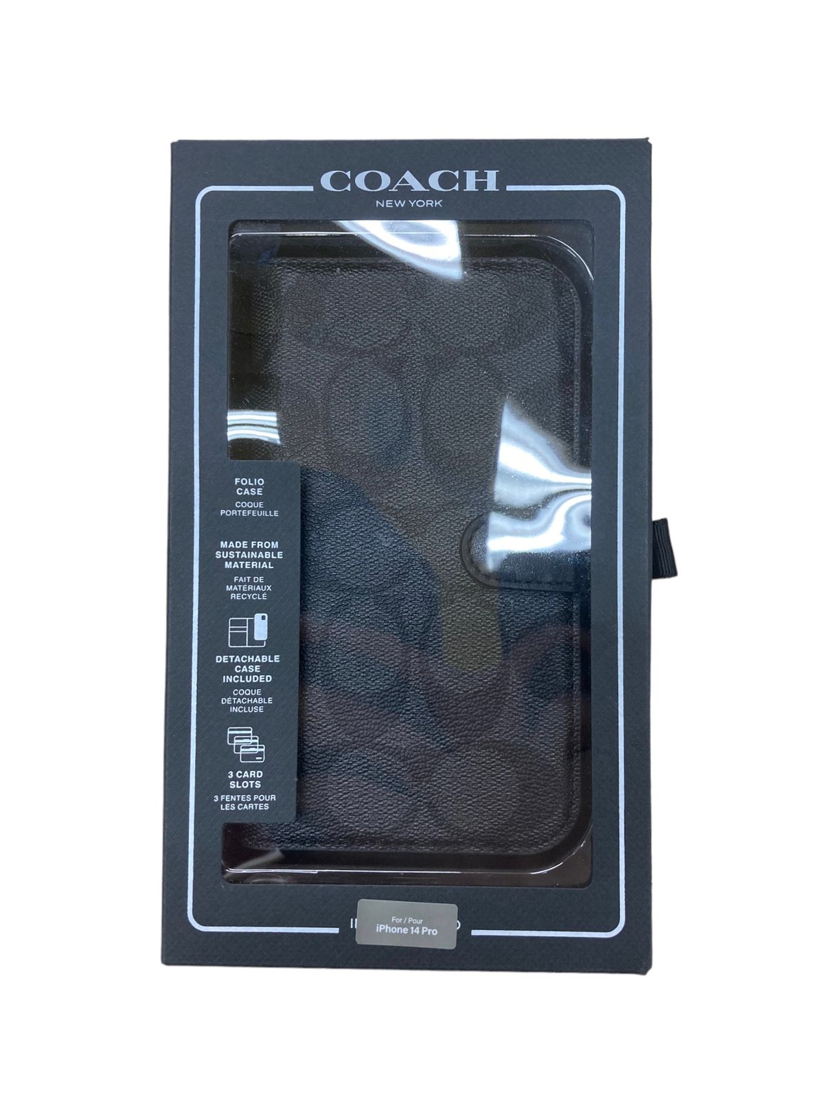 COACH コーチ iPhone 14 PRO フォリオ スマホケース キャンバス CG515