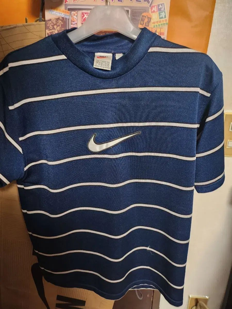 ナイキ ストライプ 半袖 Tシャツ ネイビー フィリピン ヴィンテージ スクール レトロ