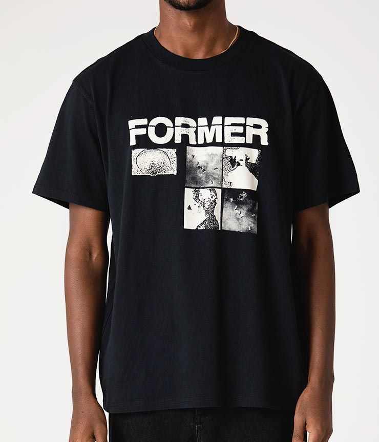 【送料無料】半袖TEE Tシャツ FORMER フォーマー UNFOLDING T-SHIRT TE24123 BLACK 日本代理店正規品