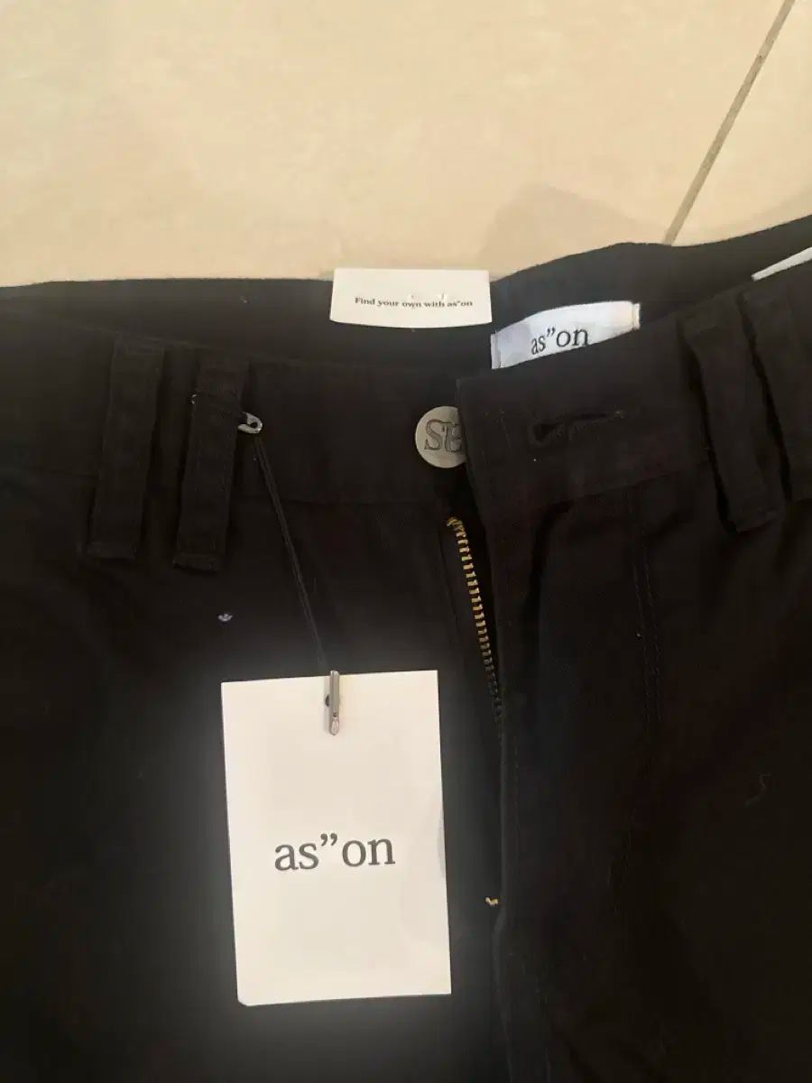 ason アズオン MINUTES CARGO パンツ 黒 S