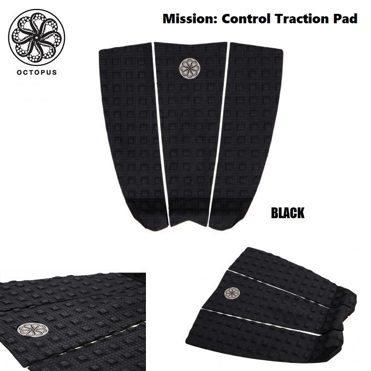 OCTOPUS オクトパス Mission Control Traction Pad - Black 日本正規品 サーフボードデッキパット デッキパッチ デッキパッド 滑り止め サーフィン サーフボード サーフギア