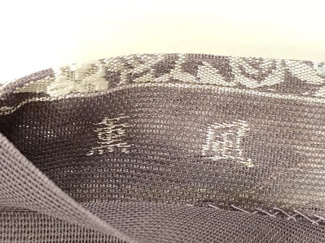 平和屋着物＊夏物　六通柄袋帯　唐織　薫風　草花文　銀糸　正絹　逸品　DAAX8639cm 平和屋着物＊夏物 六通柄袋帯 唐織 薫風 草花文 銀糸 正絹 逸品