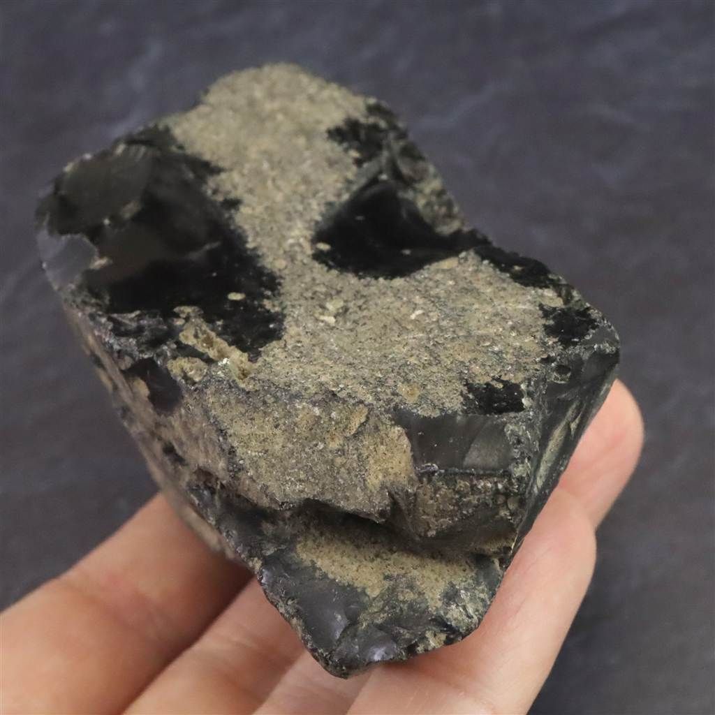 隠岐の島 黒曜石 原石 ディレクトリーカード付 149.2g 【榎本