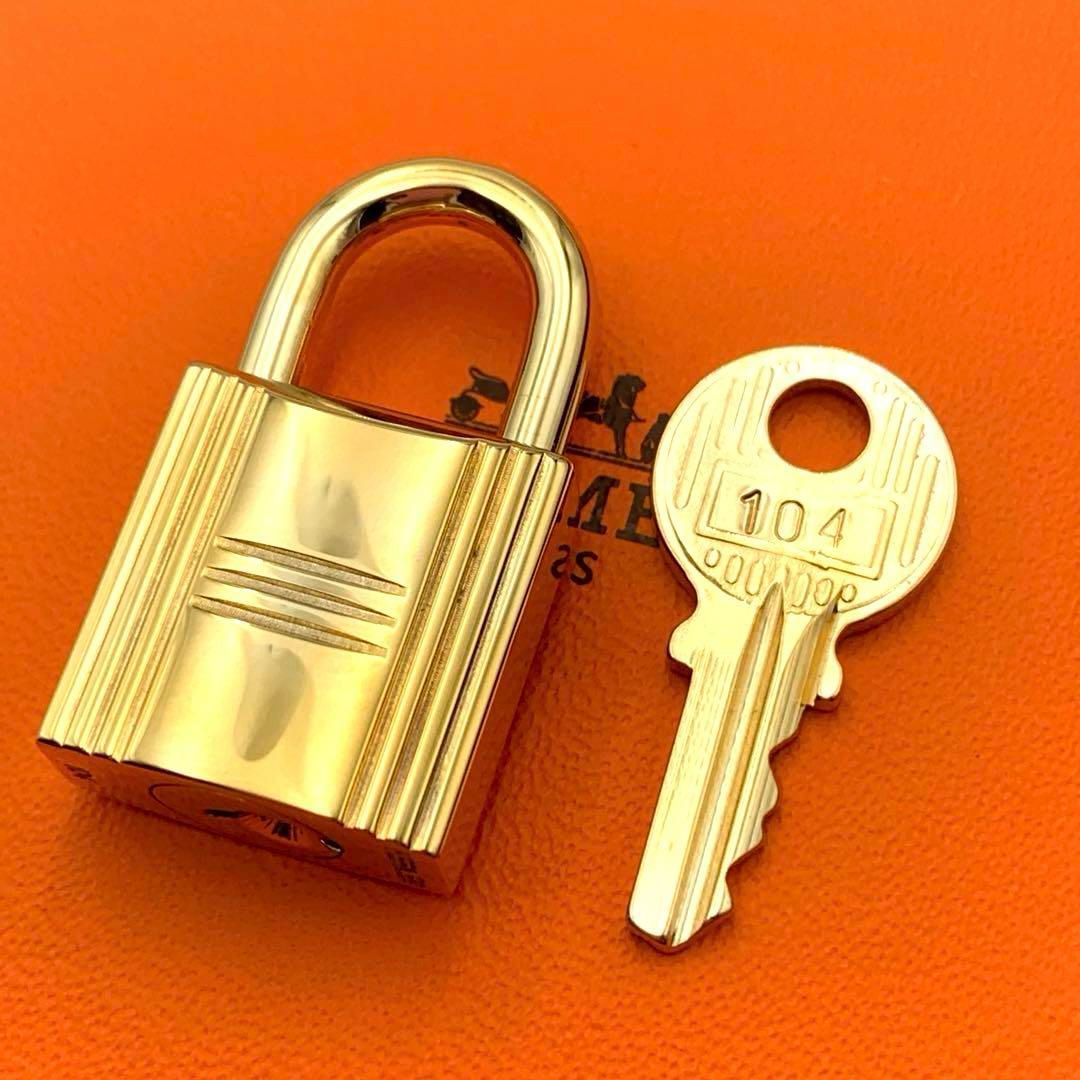 HERMES エルメス カデナ 104番 ゴールド 24Kメッキ 鍵付き 南京錠
