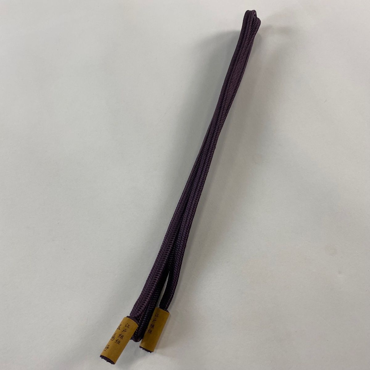 帯締め 名品 無形文化財 五嶋紐 江戸組紐 紫 正絹 和装小物