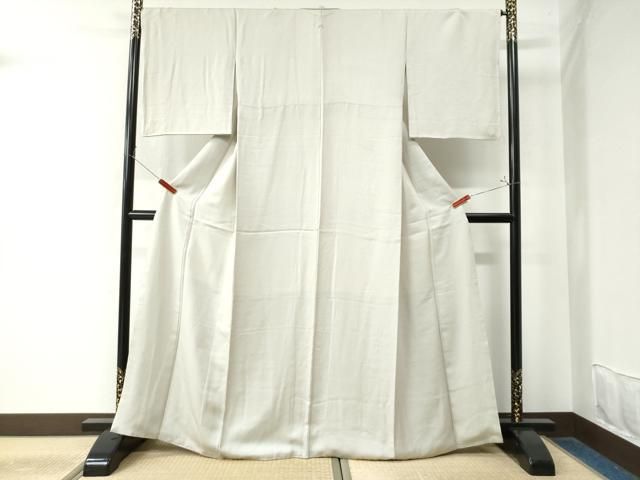 平和屋着物 上質な色無地 絹鼠色 正絹 CAAW7984yc