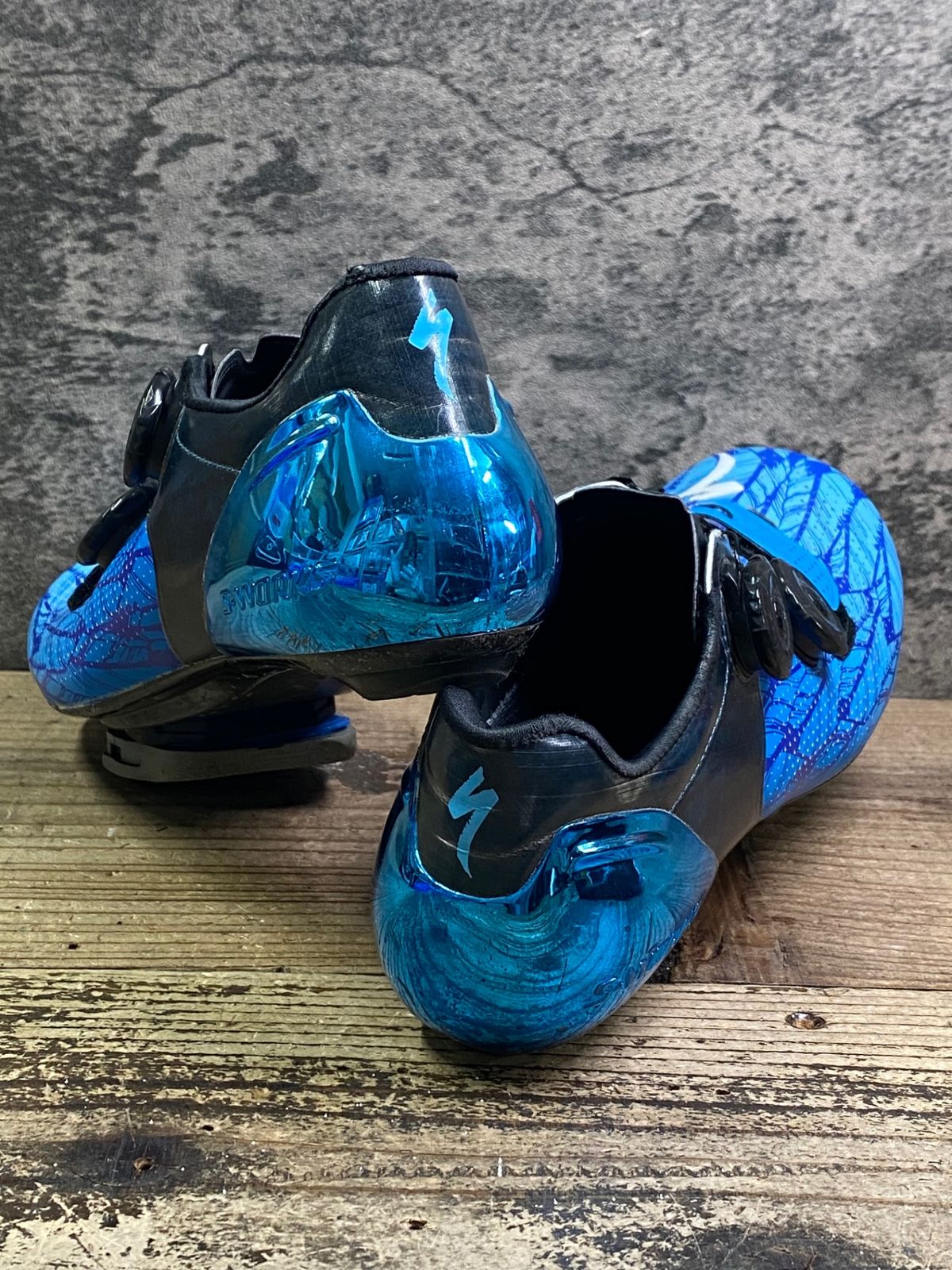 JJ313 スペシャライズド SPECIALIZED エスワークス S-WORKS 6RD FIGHT THEN FLIGHT 3穴 ビンディングシューズ 青 EU39