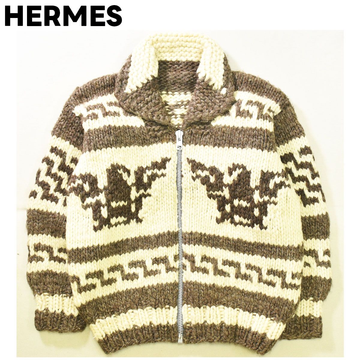 希少】 80s ヴィンテージ エルメス HERMES フルジップアップ カウチン 