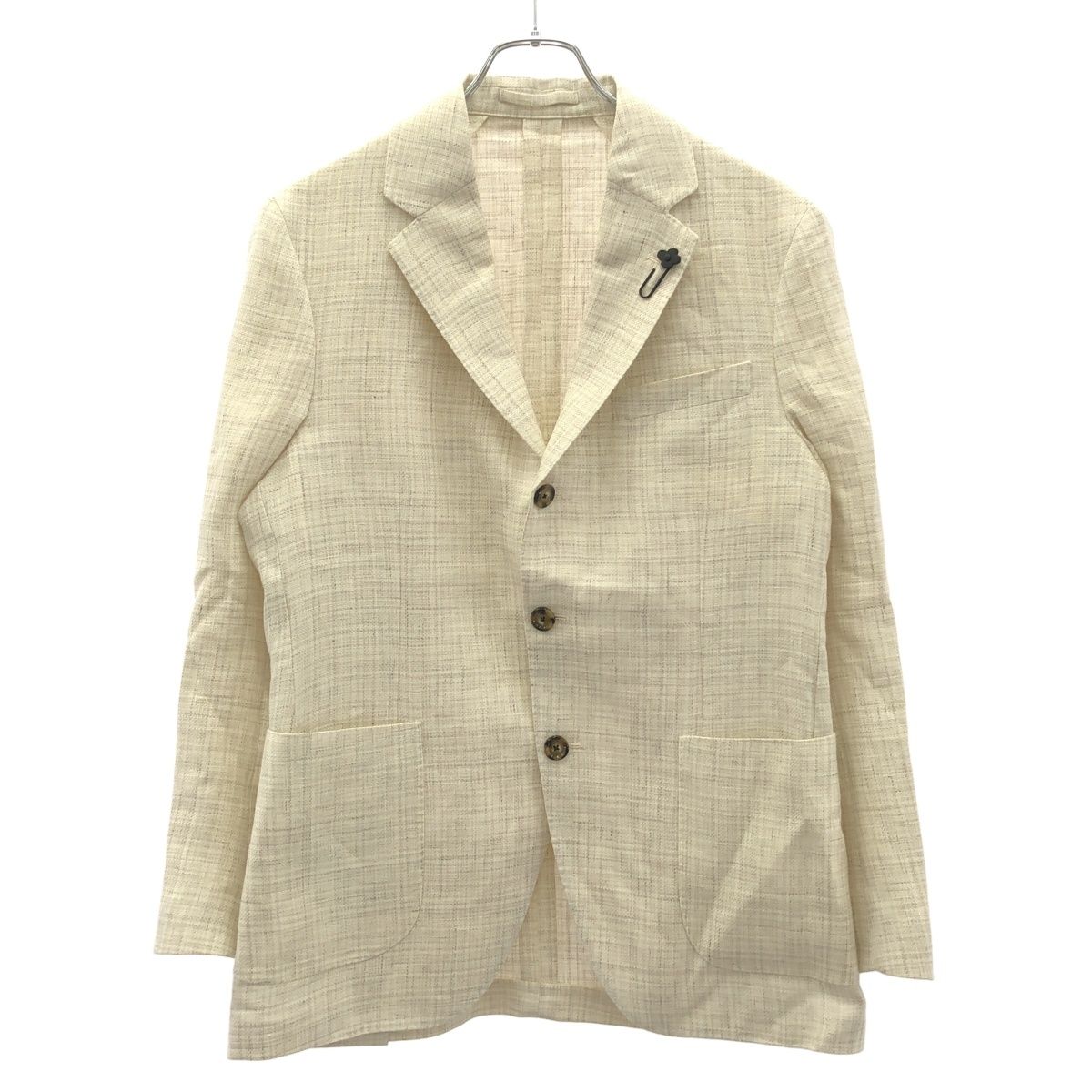 LARDINI ラルディーニ ADVANCE ウールリネン チェックテーラード 