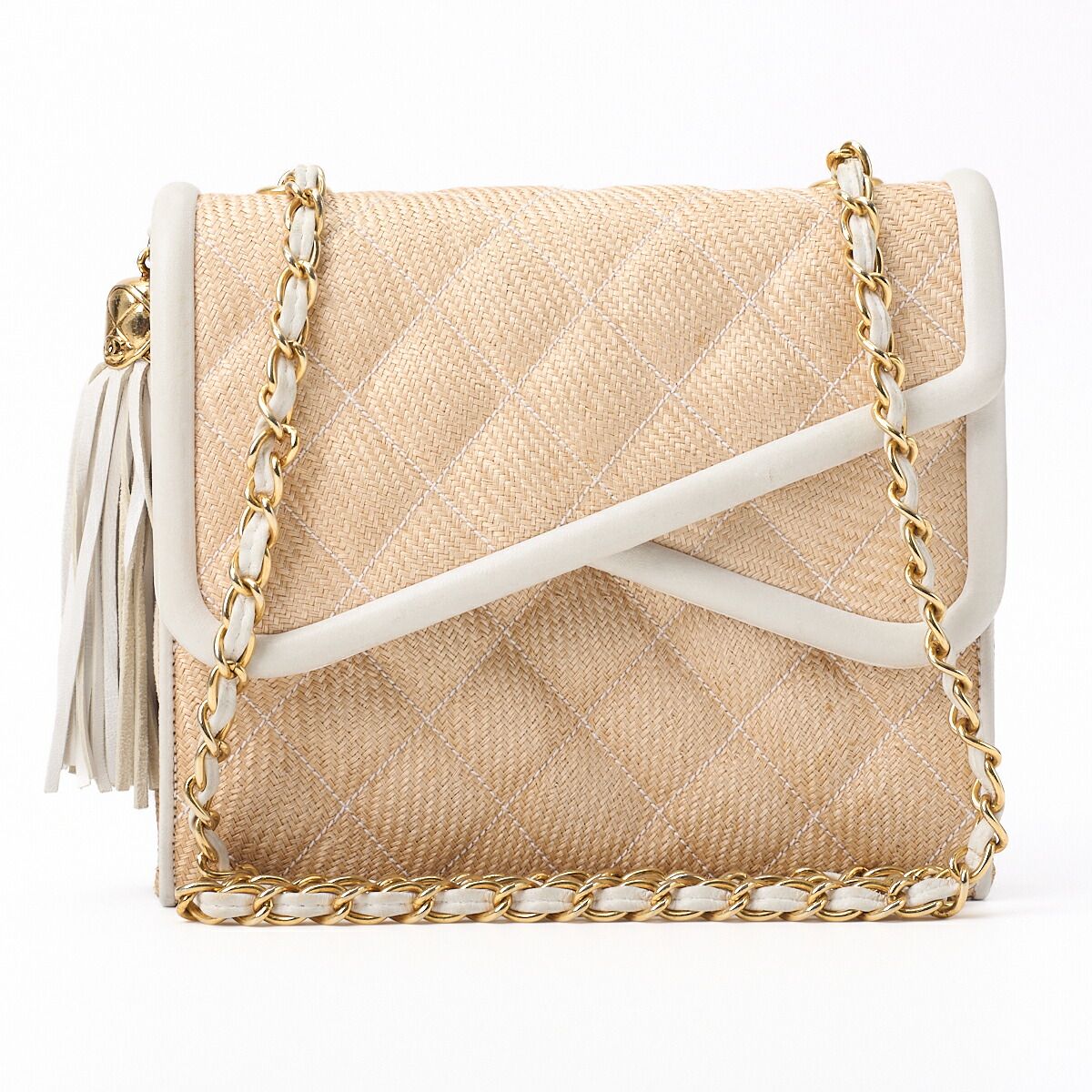 CHANEL シャネル マトラッセ フリンジ付き ダブルフラップ チェーン 