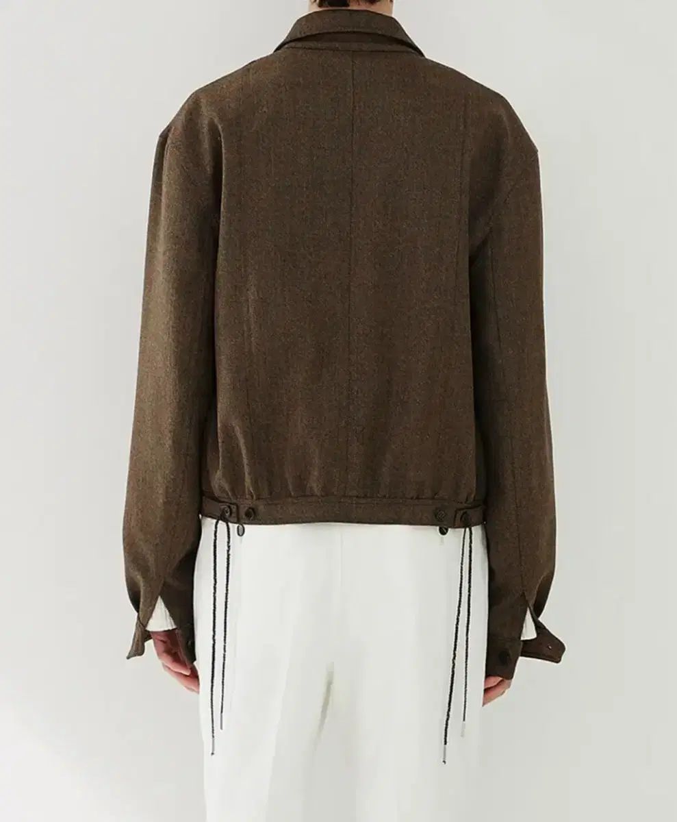 HALEINE アレンヌ 3D ディテール ウール ショート ジャケット 茶色 2 サイズ