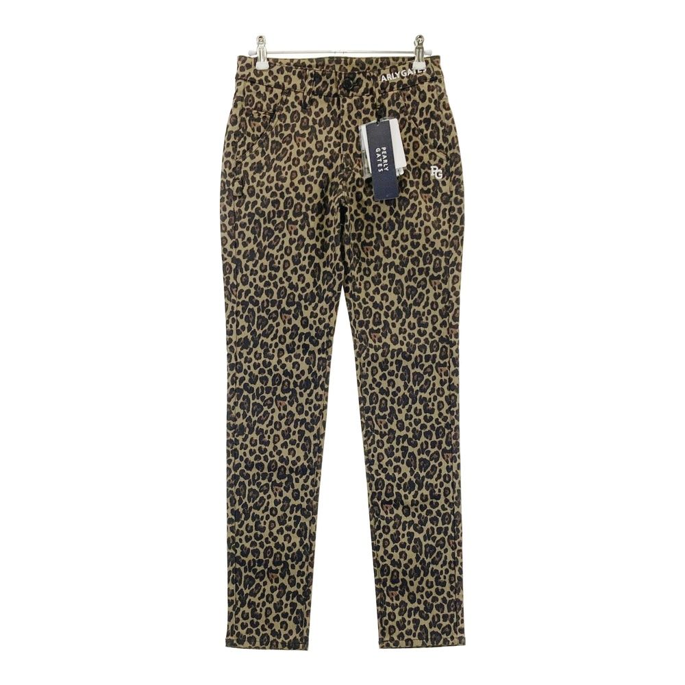 サイズ 00 PEARLY GATES パーリーゲイツ 055-2231026 ストレッチパンツ レオパード柄 ブラウン系 240101535090 ゴルフウェア レディース ストスト