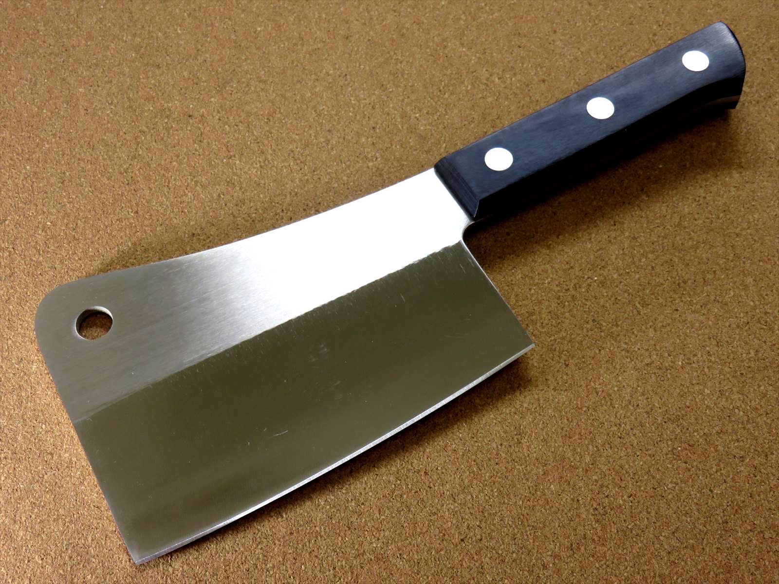 関の刃物 チョッパーナイフ 160mm 正広 日本鋼 クレバーナイフ 両刃 包丁 包丁 チョッパーナイフ 16cm (160mm) 正広 関の刃物 MV黒合板