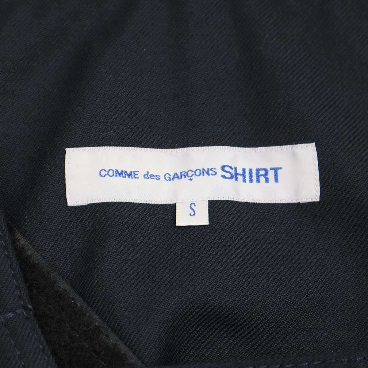 COMME des GARCONS SHIRT コムデギャルソンシャツ 23SS polyester wool gabardine plain ポリエステルウールギャバジンオーバーオール FK-P010 ネイビー S COMME des GARCONS SHIRT コムデギャルソンシャツ 23SS polyester wool