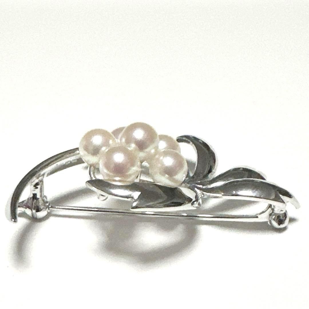 ミキモト MIKIMOTO ブローチ ペントップ SV パール シルバー 極美品