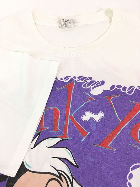 古着 90s USA製 Disney 101匹わんちゃん ヴィランズ クルエラ 両面 T