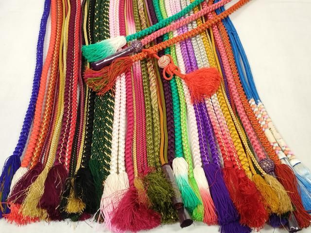 平和屋着物●和装小物　帯締め20本　振袖用　丸組　金糸　逸品　DAAO8588zzz 平和屋着物○和装小物 帯締め20本 振袖用 丸組 金糸 逸品 DAAO8588zzz