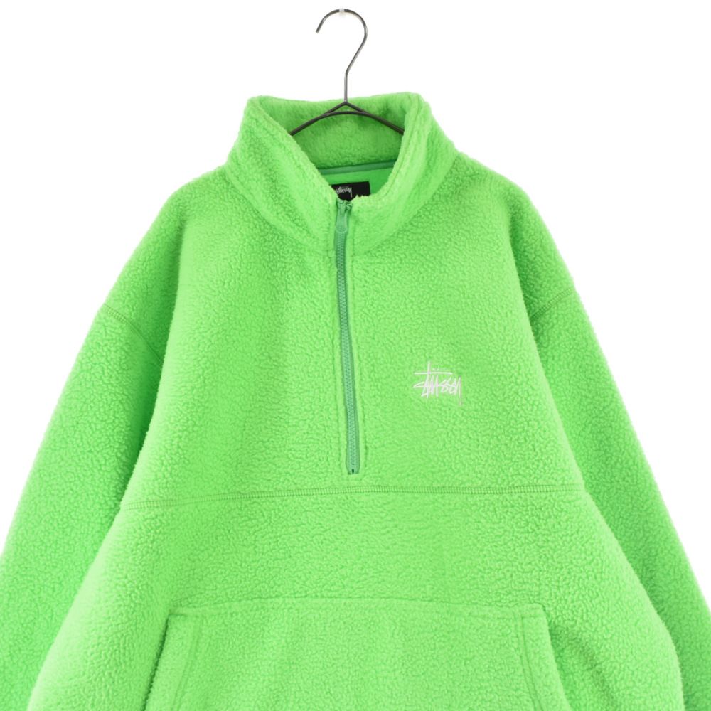 STUSSY HALF ZIP MOCK NECK ハーフジップ(タグ付き) - スウェット