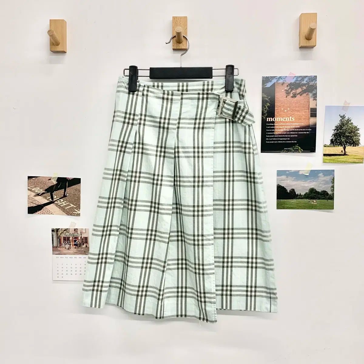 W 36 ) BURBERRY(バーバリー ) ミント ノヴァチェック ラップ