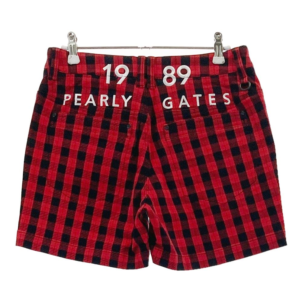 サイズ 0 PEARLY GATES パーリーゲイツ 055-1232004 ショートパンツ チェック柄 レッド系 240101528516 ゴルフウェア レディース ストスト