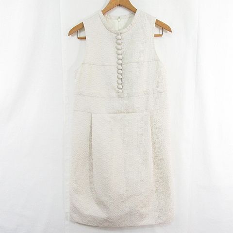 【人気⭐SEE BY CHLOE】バタフライ　白　ノースリーブワンピース 36 SEE BY CHLOE シーバイクロエ ワンピース ひざ丈 ノースリーブ