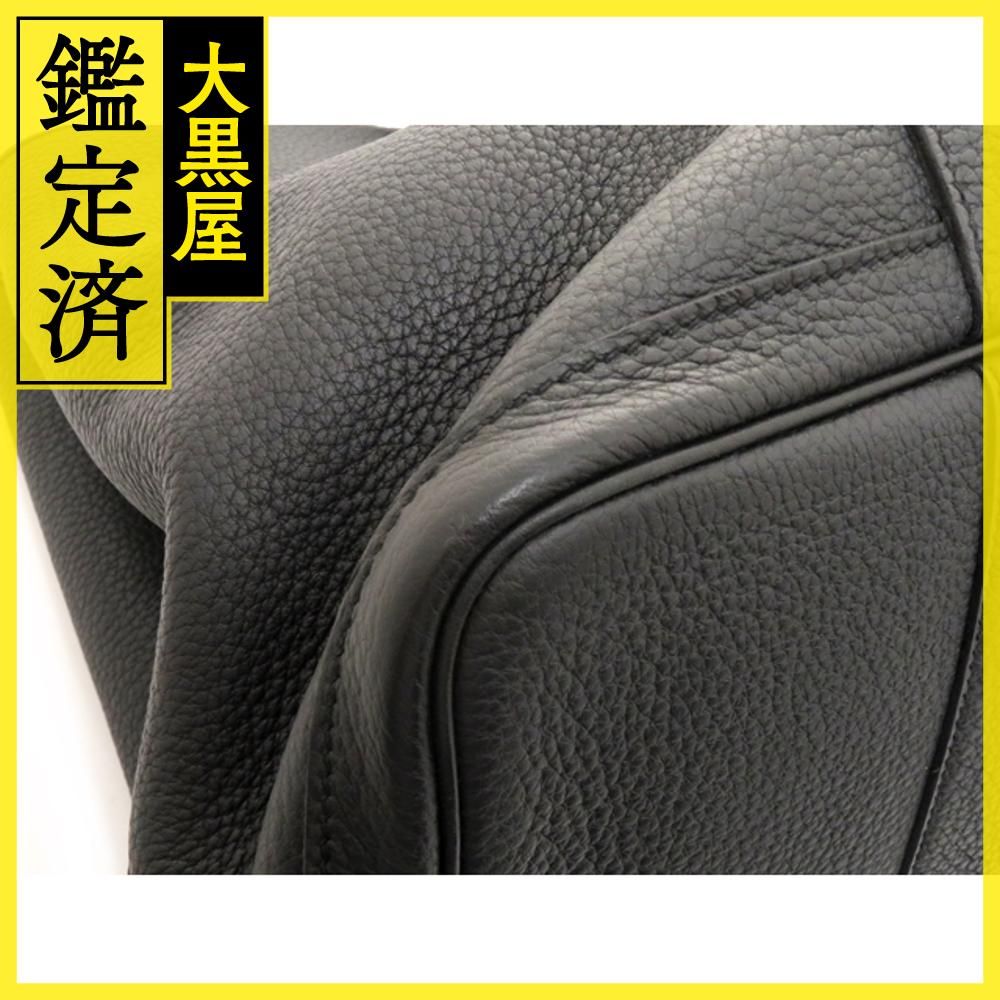 2022年秋冬新作 HERMES ガーデンパーティPM ブラック □P刻印 SV 【437