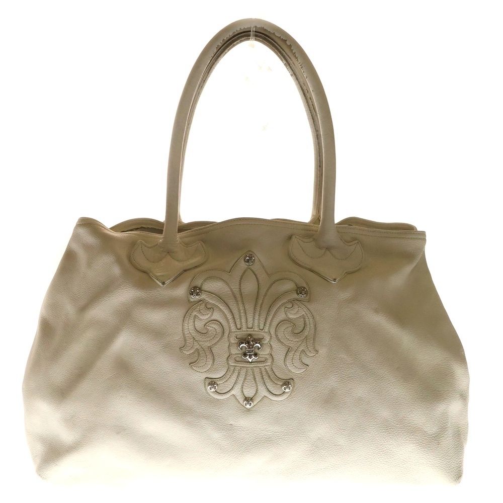 CHROME HEARTS/クロムハーツ　トートバッグ Chrome Hearts - クロムハーツ STRAW BSフレアレザー切替