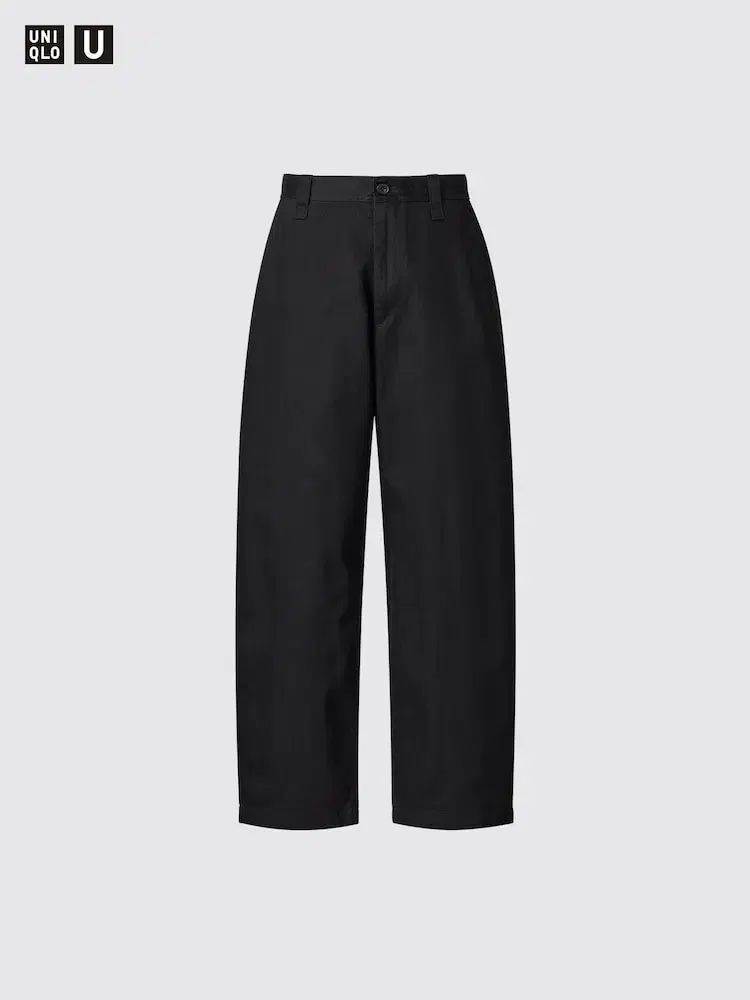 73 UNIQLO(ユニクロ) U チノパンツ 黒 ロングバージョン