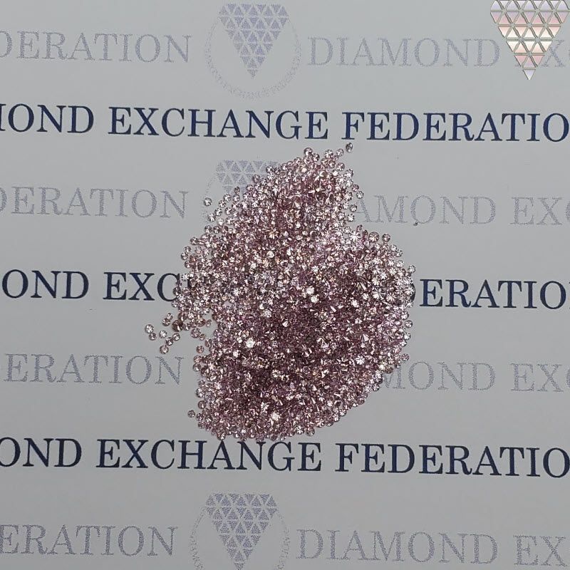 10 ピース 0.005 ct 合計 約 0.05 ct Fancy Intense Purplish Pink 