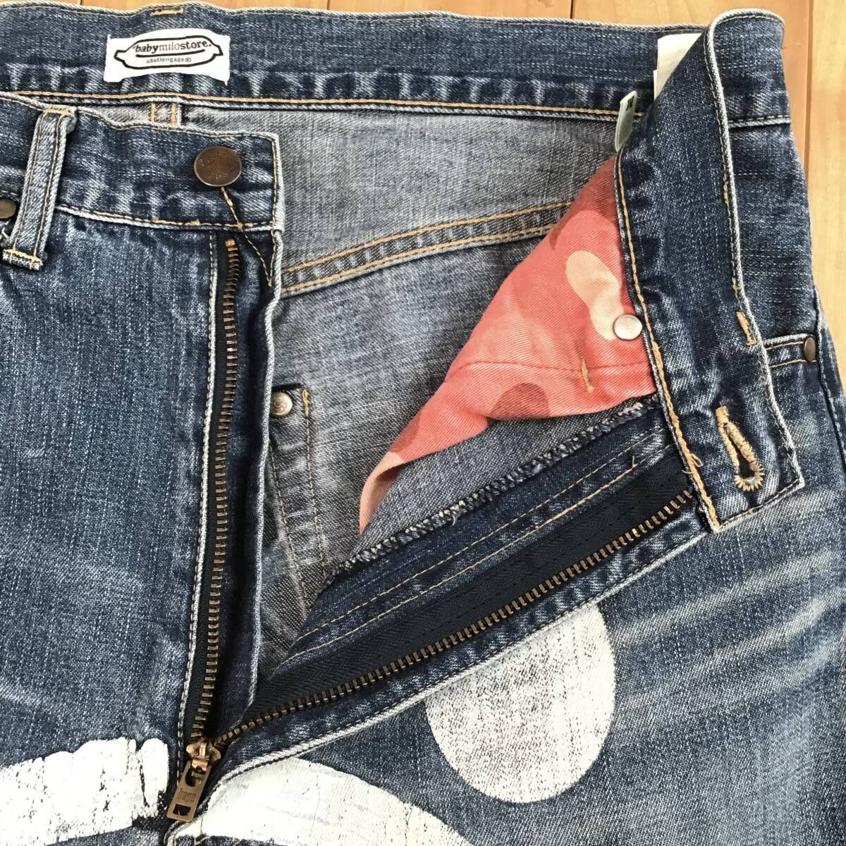 Milo Face Denim Pants Mサイズ a bathing ape BAPE マイロ デニム