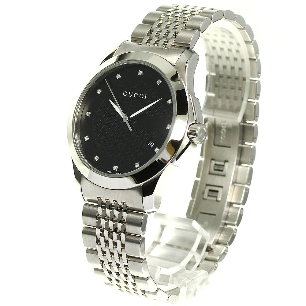 グッチ GUCCI 126.4/YA126405 Gタイムレス デイト 12Pダイヤ クォーツ 