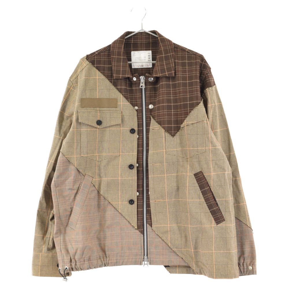 サカイ sacai 20SS GLENCHECK JACKET グレンチェック レイヤード ...