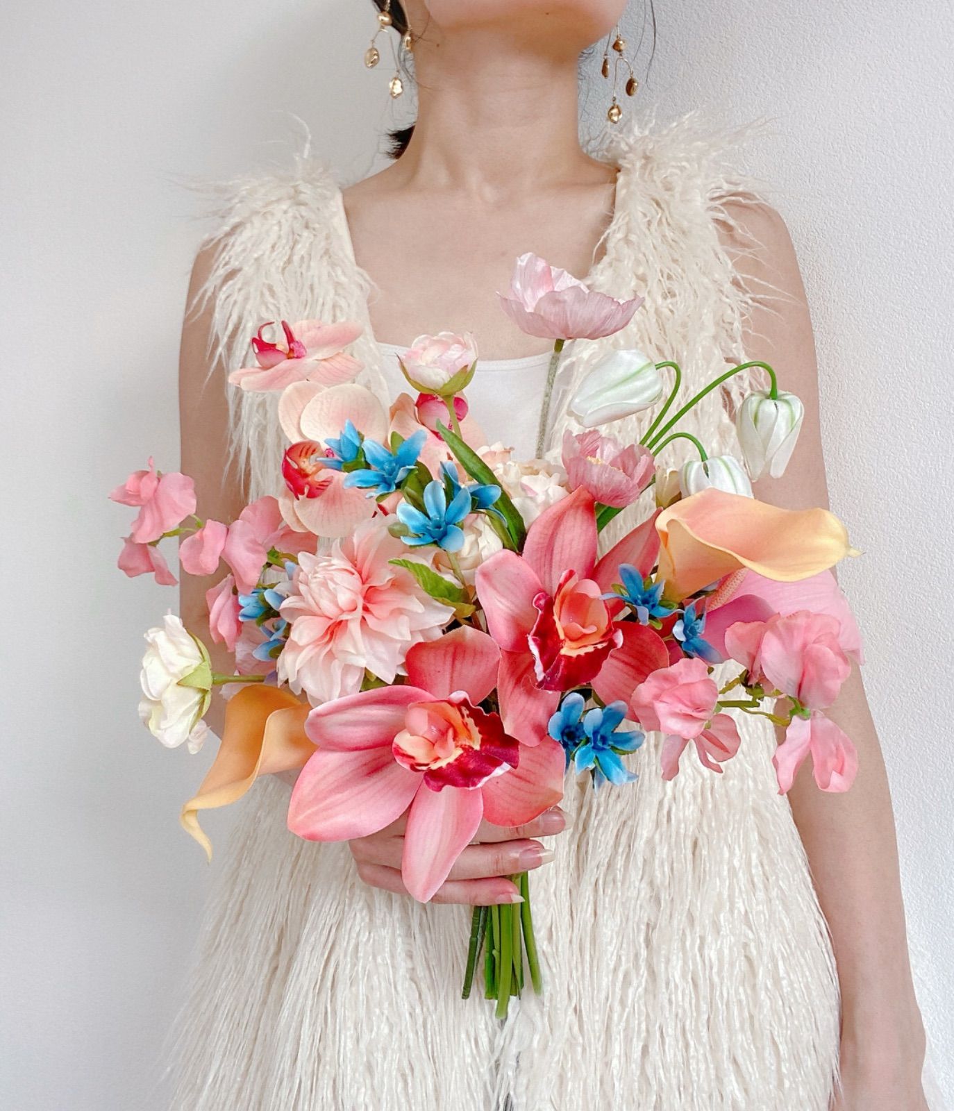 作者不明 バラ 花束 油彩画 装飾フレーム付き 薔薇 ピンクのバラの油絵