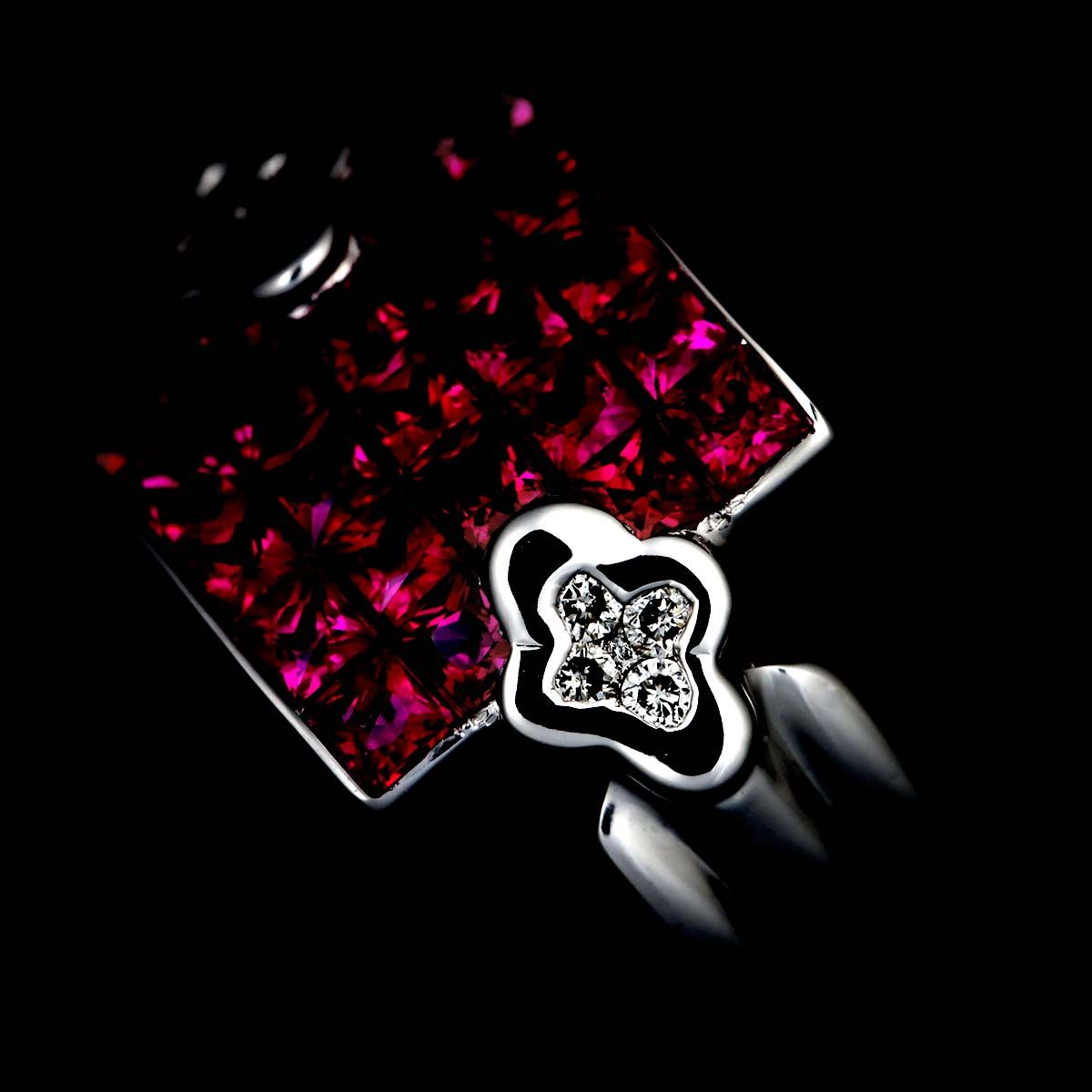 笠原真寿美 マスミカサハラ K18WG リング　9号　サファイア 笠原真寿美 Masumi Kasahara K18WG ムーンストーン ピンク