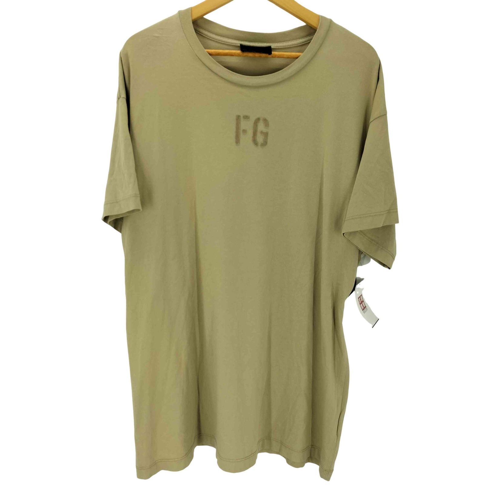 フィアオブゴッド FEAR OF GOD FG Textured Velvet Logo T-Shirt メンズ JPN：XL 