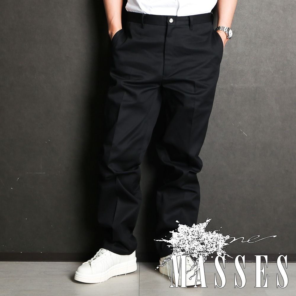 MASSES/マシス】TC-HOPSACK PANTS - Black / ワークトラウザー 