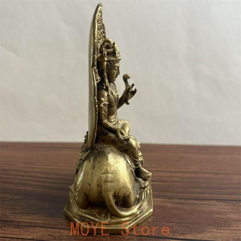 銅器 仏像 普賢菩薩像乗白象 銅製品 工芸品 置物 - メルカリ