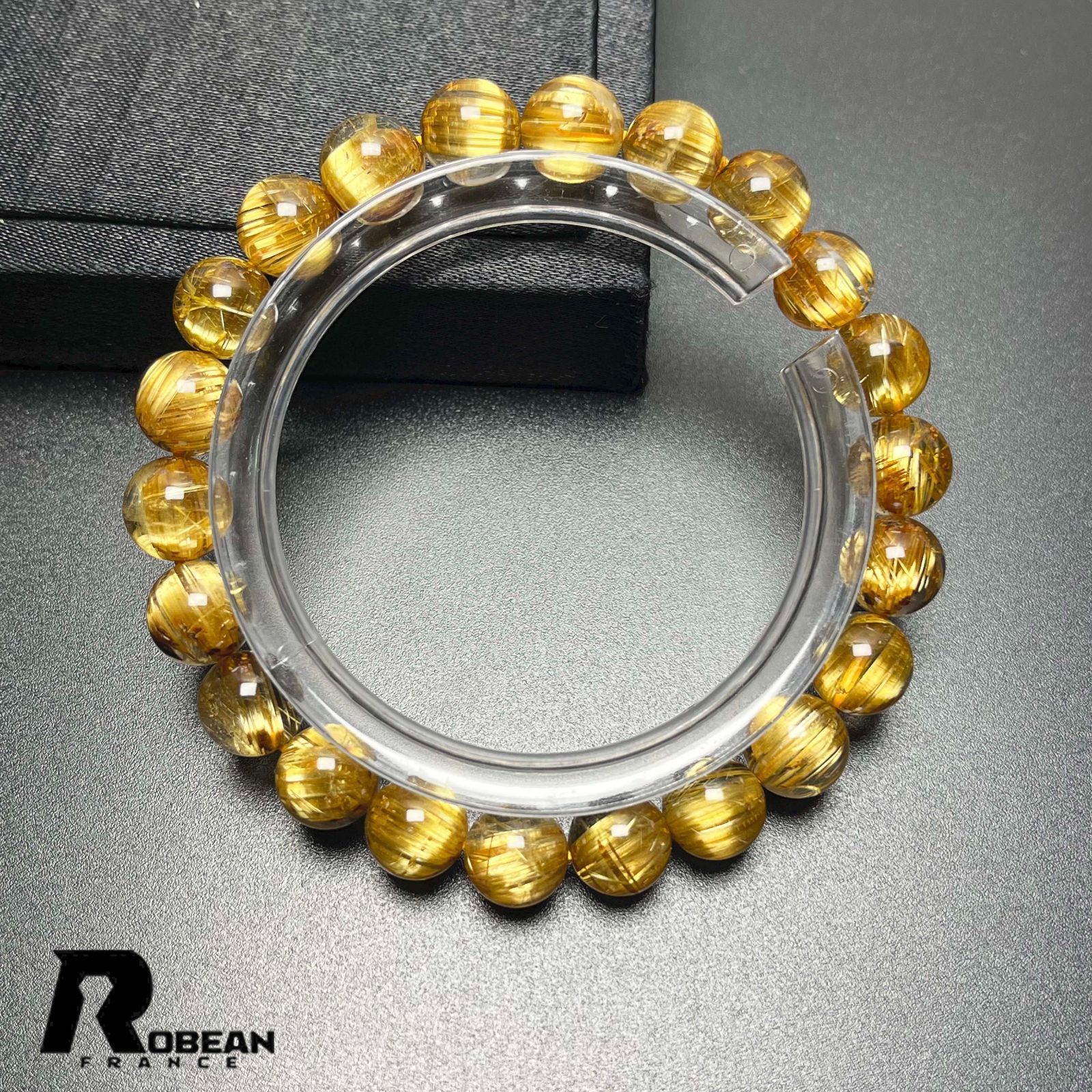 限定1個】 高級 EU製 ☆ROBEAN・極!極満針ルチルクォーツ☆猫目 