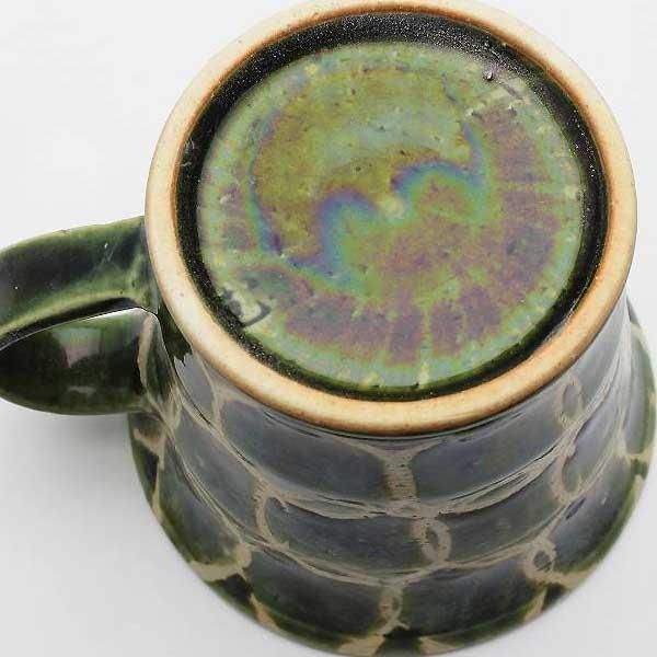 3Pセット）美濃焼 織部線紋 マグ（丸紋） ※陶器,個性的,シリーズ