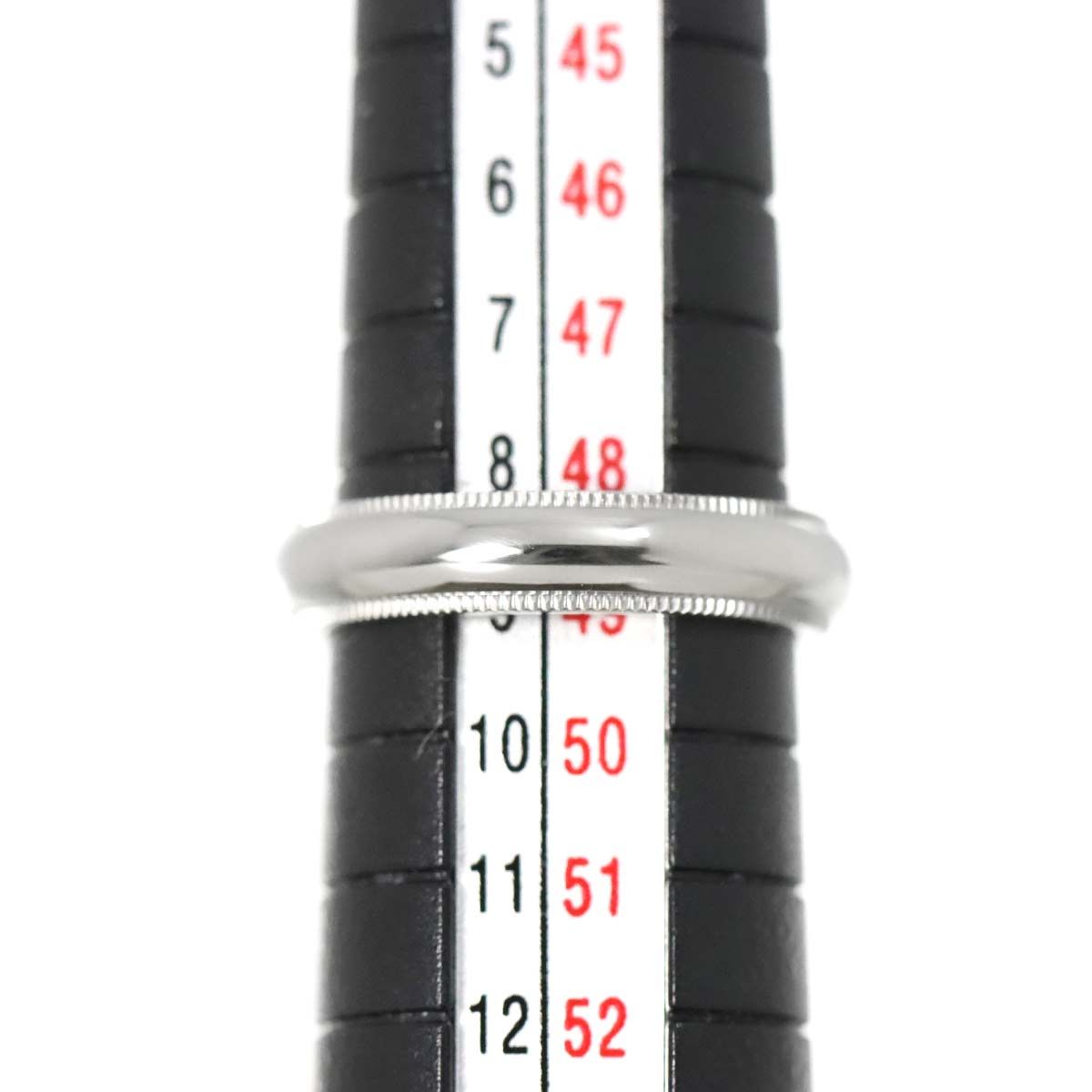 ティファニー TIFFANY&CO. ミルグレイン 8.5号 リング 幅4mm Pt