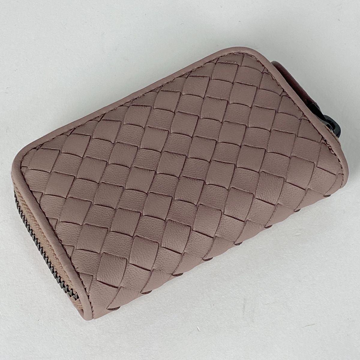 ボッテガヴェネタ BOTTEGAVENETA イントレチャート コインケース カードケース コインケース レザー ピンクグレー レディース