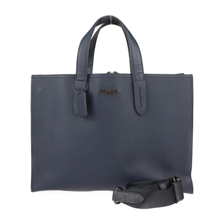 コーチ　トートバッグ　ビジネスバッグ　2way　大容量　ネイビー　メンズ コーチ ビジネスバッグ 2way ビジネス トート ネイビー メンズビジネス