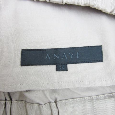 アナイ ANAYI ブルゾンジャケット ノーカラー ミドル丈 ジップ