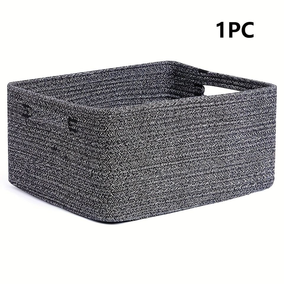 大容量 織物収納バスケット｜衣類 おもちゃ整理に 蔚蓝色