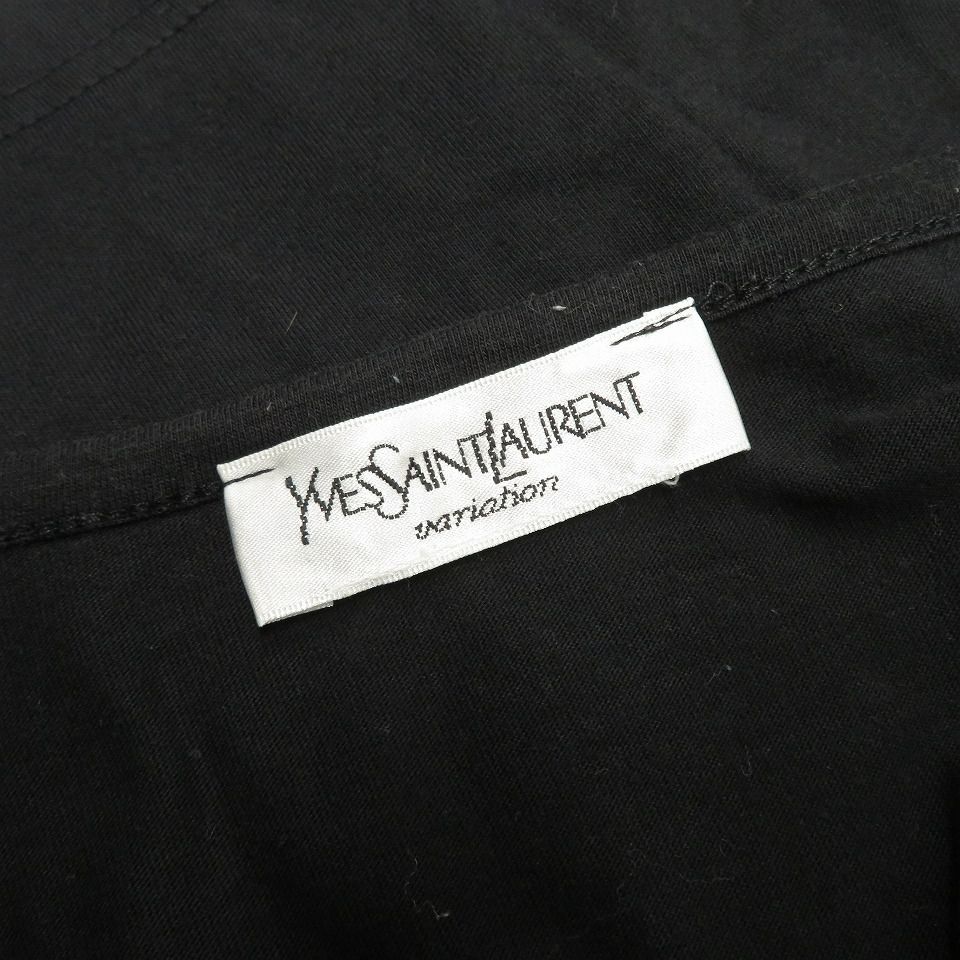 イヴ・サンローラン YVES SAINT LAURENT Tシャツ カットソー ロゴ刺繍