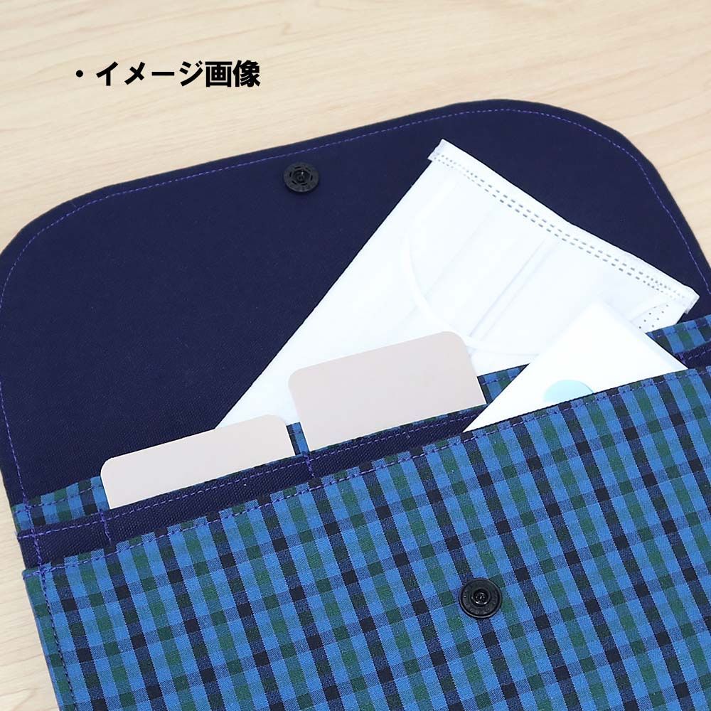 ファミリア風 ブルグリーンチェック×ネイビー タータンチェック マルチ