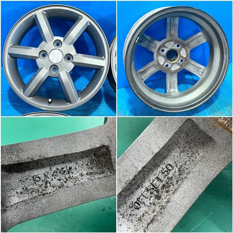 良品 スズキ Kei Works 純正 ホイール 15インチ 4.5J +50 4H100