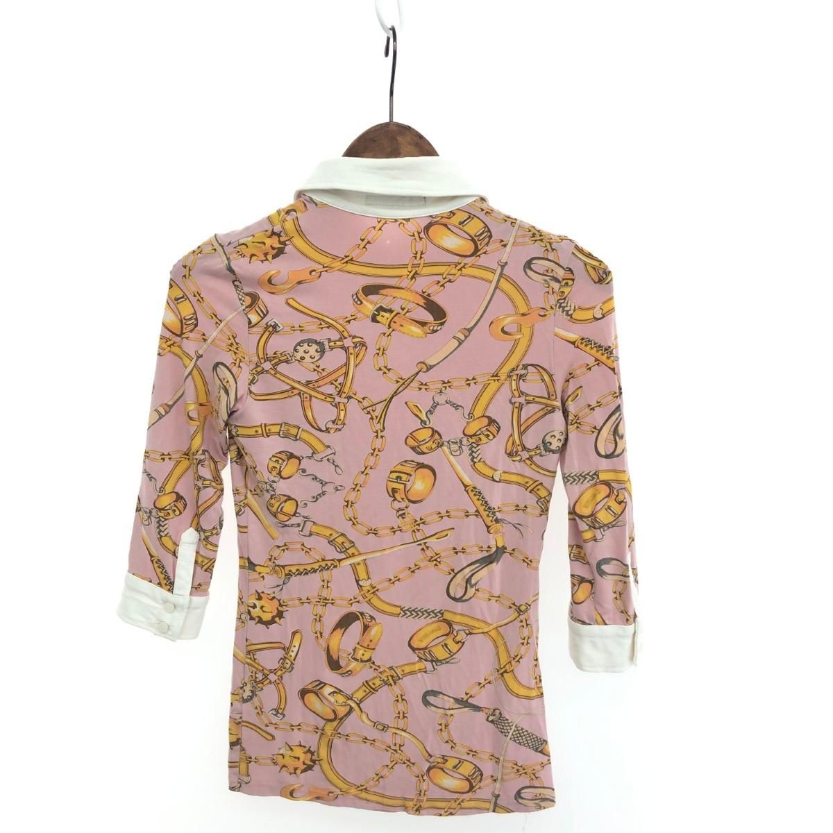 ヒステリックグラマー ピンクターンテーブル総柄半袖カットソー HYSTERIC GLAMOUR（ヒステリックグラマー）のファッション通販