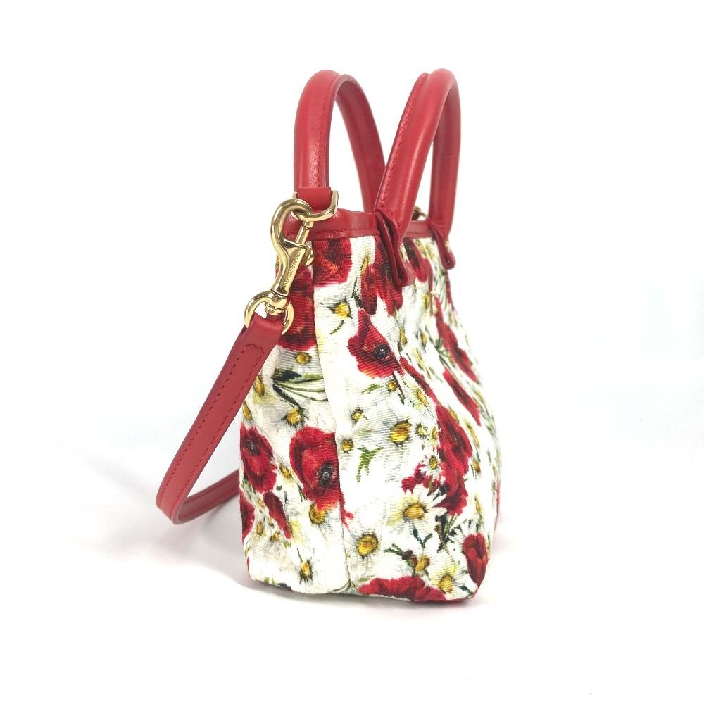 【VIP SALE】DOLCE&GABBANA WELCOME 花柄 レザー ハンドバッグ ドルガバ トップハンドルバッグ ディヴォーション スモール